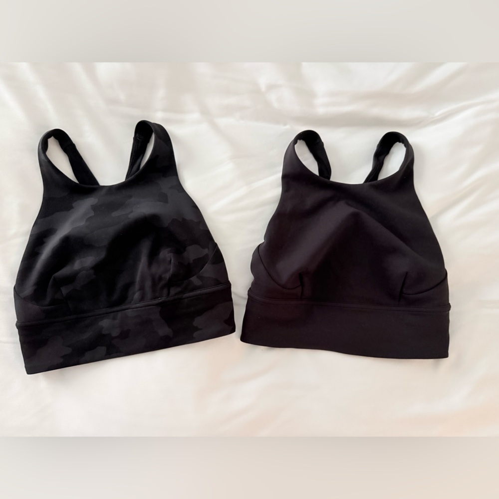 Lululemon Wunder Train Sports Bras Set (Black & Camo)